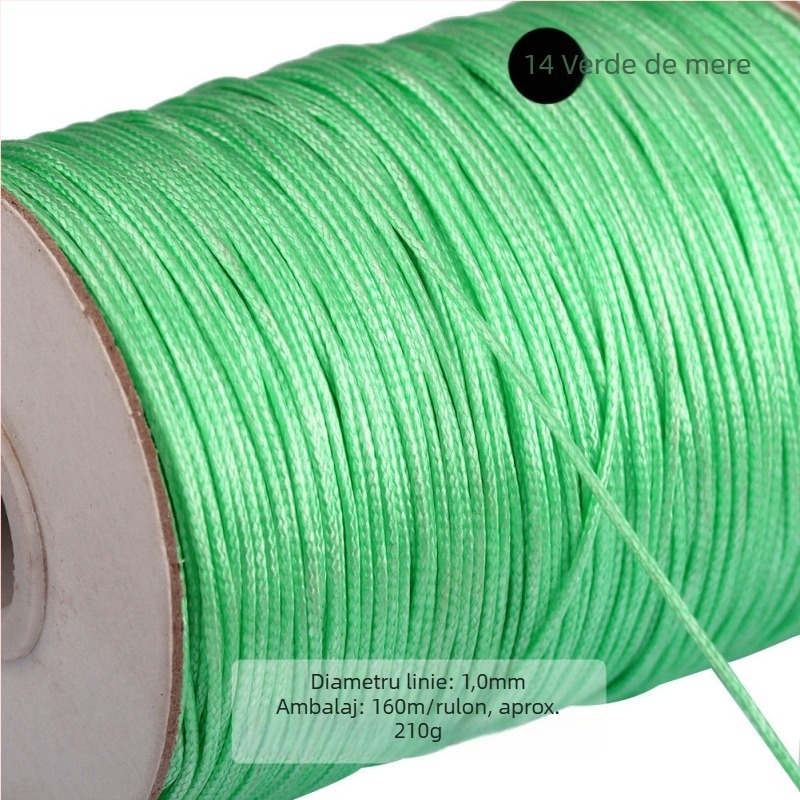 Şnur cerat din poliester pentru bijuterii, Bodhi material, țesut manual, stil natural