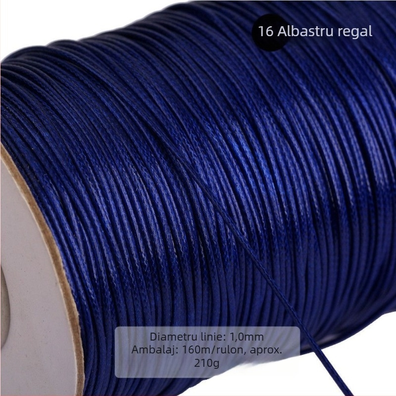 Şnur cerat din poliester pentru bijuterii, Bodhi material, țesut manual, stil natural