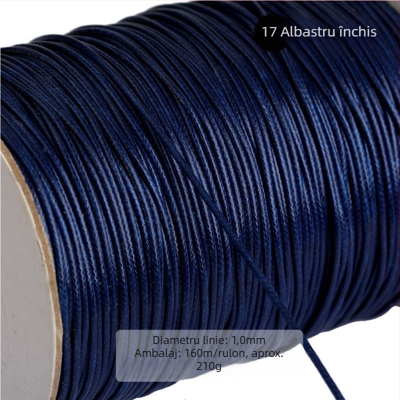 Şnur cerat din poliester pentru bijuterii, Bodhi material, țesut manual, stil natural