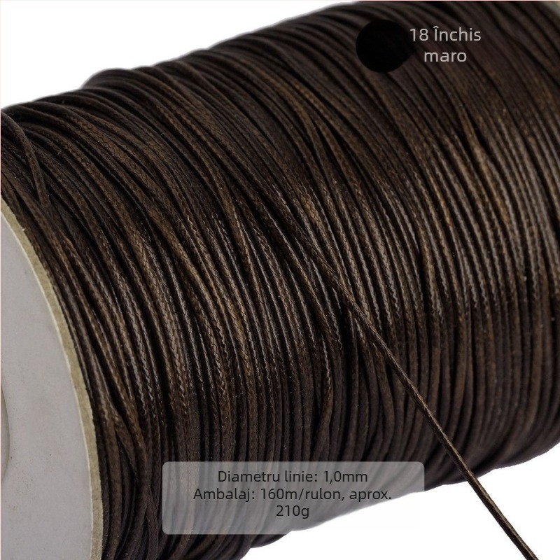 Şnur cerat din poliester pentru bijuterii, Bodhi material, țesut manual, stil natural