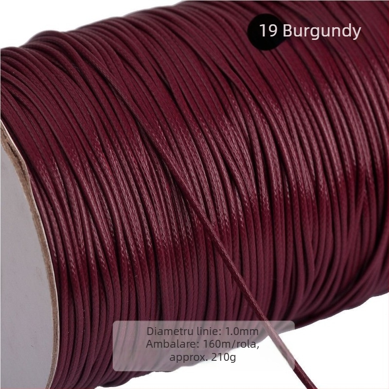 Şnur cerat din poliester pentru bijuterii, Bodhi material, țesut manual, stil natural