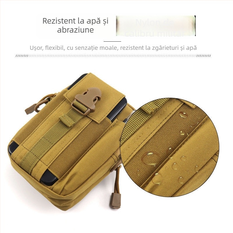 Geantă talie tactică pentru telefon, multifuncțională, din pânză Oxford, pentru ciclism