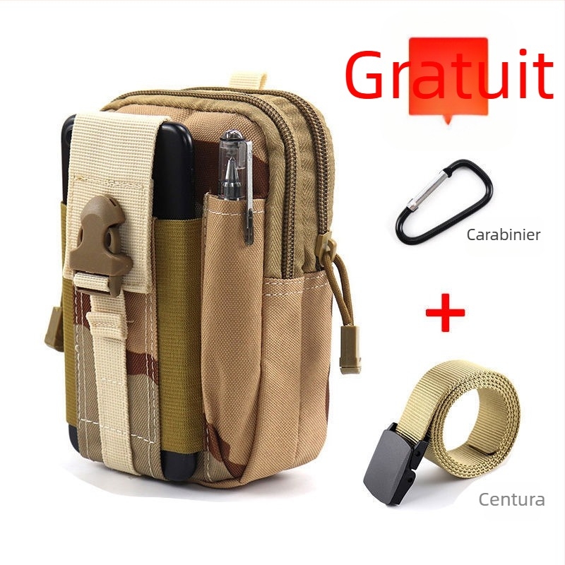 Geantă talie tactică pentru telefon, multifuncțională, din pânză Oxford, pentru ciclism