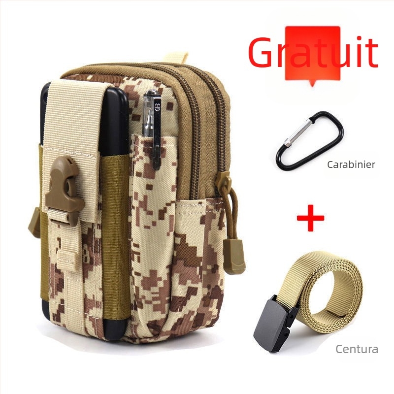 Geantă talie tactică pentru telefon, multifuncțională, din pânză Oxford, pentru ciclism
