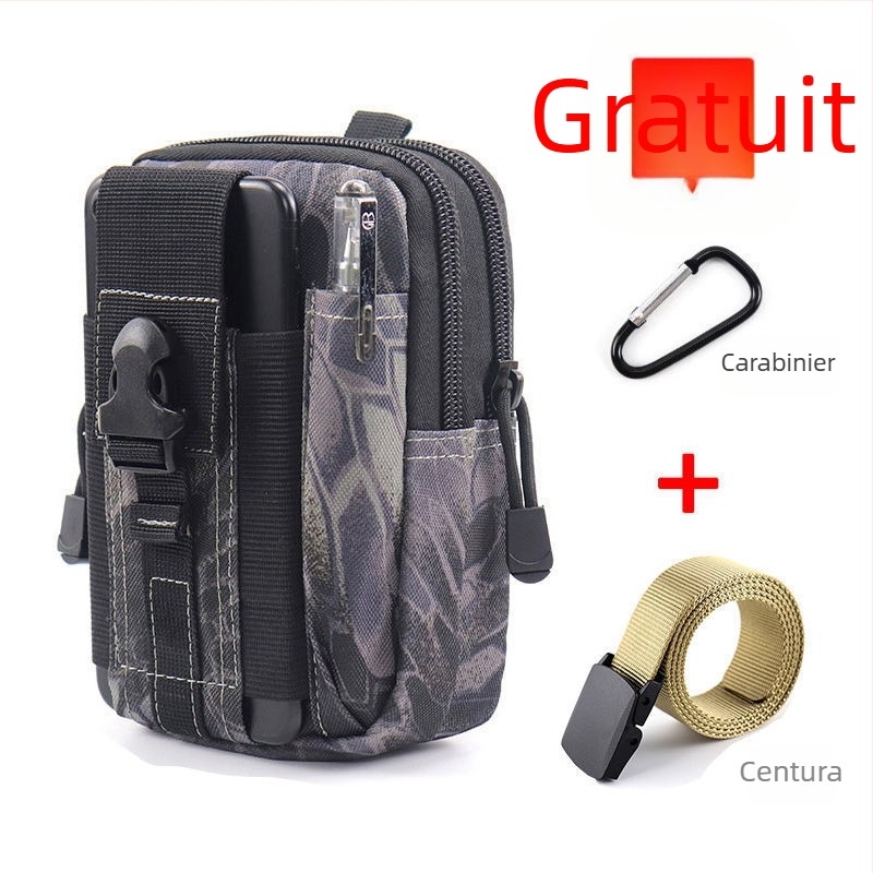 Geantă talie tactică pentru telefon, multifuncțională, din pânză Oxford, pentru ciclism