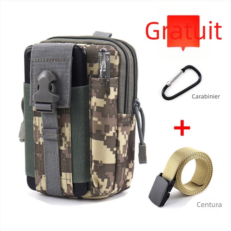 Geantă talie tactică pentru telefon, multifuncțională, din pânză Oxford, pentru ciclism