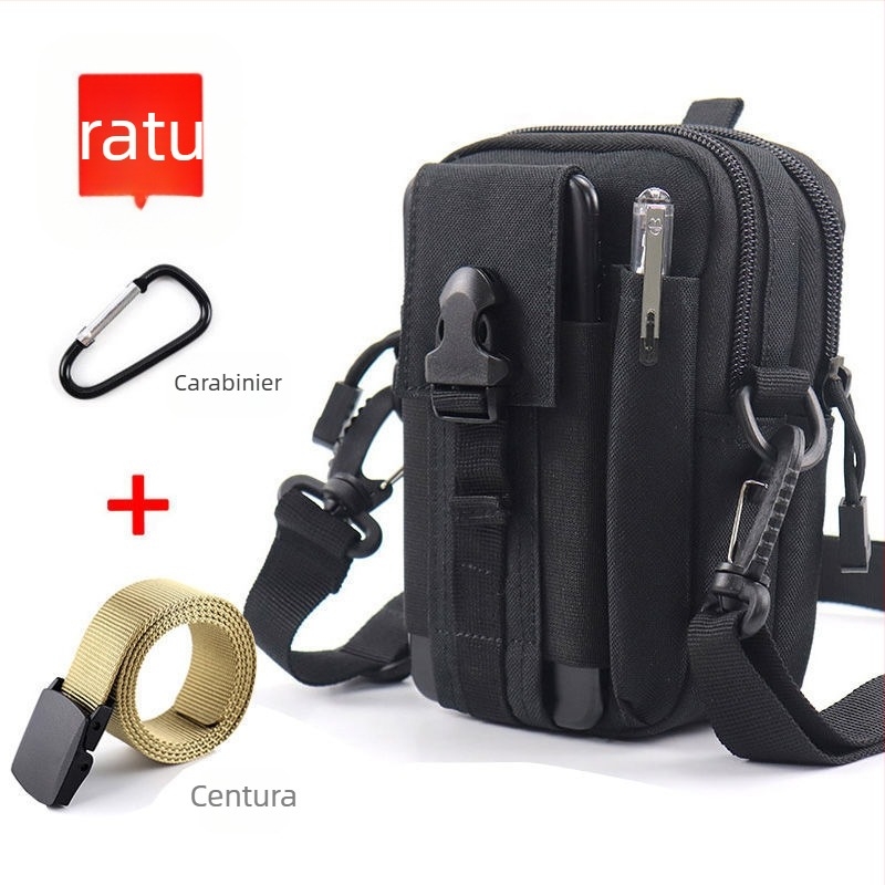 Geantă talie tactică pentru telefon, multifuncțională, din pânză Oxford, pentru ciclism