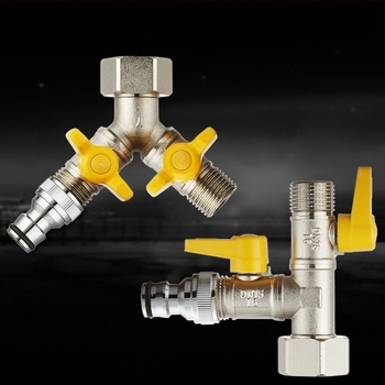 Robinet cu bilă din cupru, cu unire tip Tee, filet, 25 mm conductă principală, 20 mm ramificație, 100°C