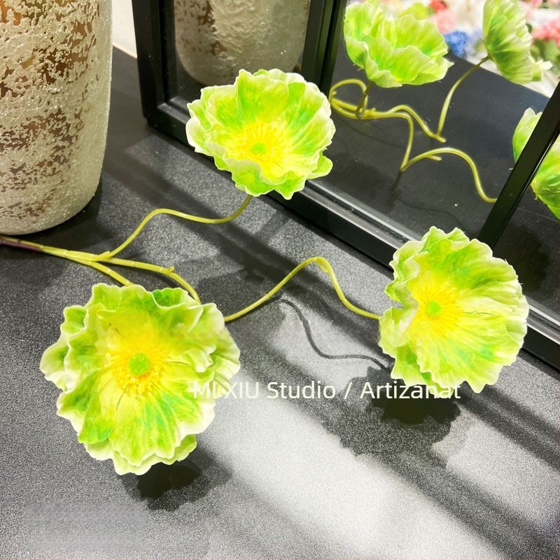 Plantă artificială în stil Monet Garden și Mori landscape, din plastic, cu adeziv moale, pentru nunți, spații în aer liber, recuzită pentru fotografie și decor interior