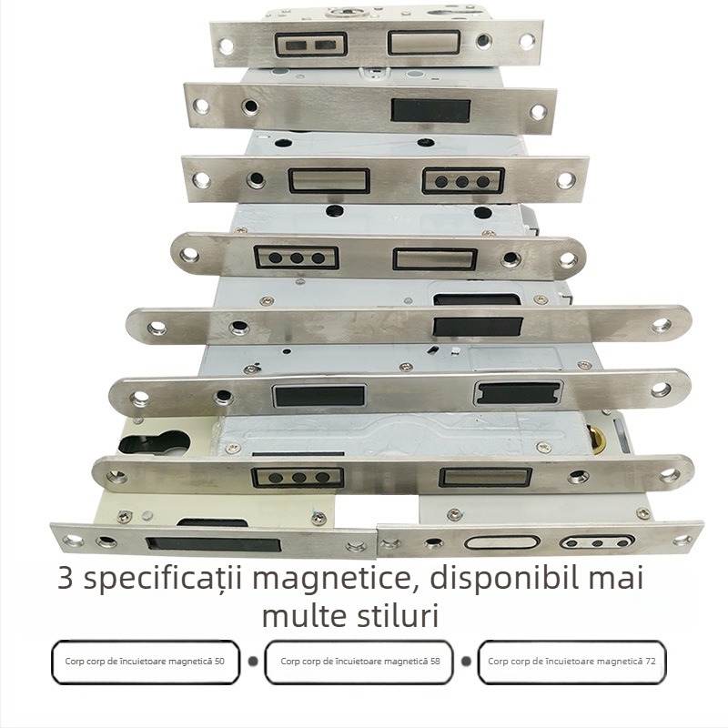 Corp de încuietor pentru ușă interioară din lemn | Model 505872 Magnetic seria | Placă din oțel inoxidabil | Stil modern minimalist