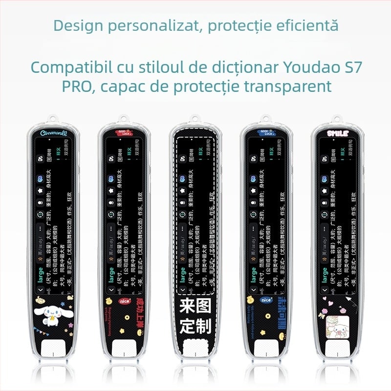 Xuanyue Capac transparent din TPU pentru pix Youdao S7 Pro – pix traducător inteligent, antiuzură, personalizabil