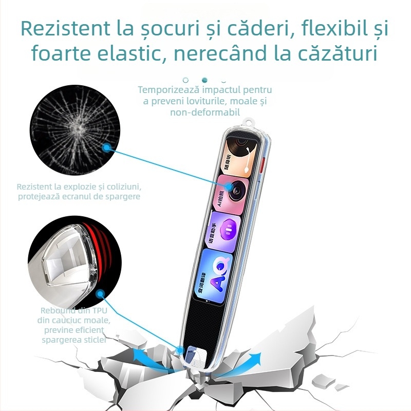 Xuanyue Capac transparent din TPU pentru pix Youdao S7 Pro – pix traducător inteligent, antiuzură, personalizabil