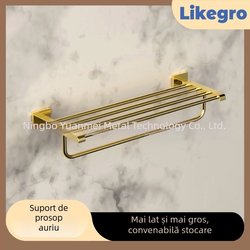 Suport pentru prosoape din aluminiu, set montat pe perete pentru baie de la Lanke — lux accesibil, seturi de 2 până la 6 piese