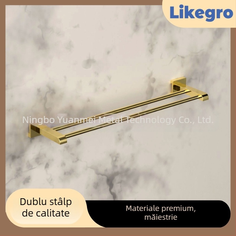 Suport pentru prosoape din aluminiu, set montat pe perete pentru baie de la Lanke — lux accesibil, seturi de 2 până la 6 piese