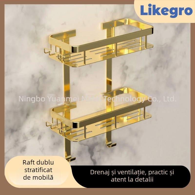 Suport pentru prosoape din aluminiu, set montat pe perete pentru baie de la Lanke — lux accesibil, seturi de 2 până la 6 piese