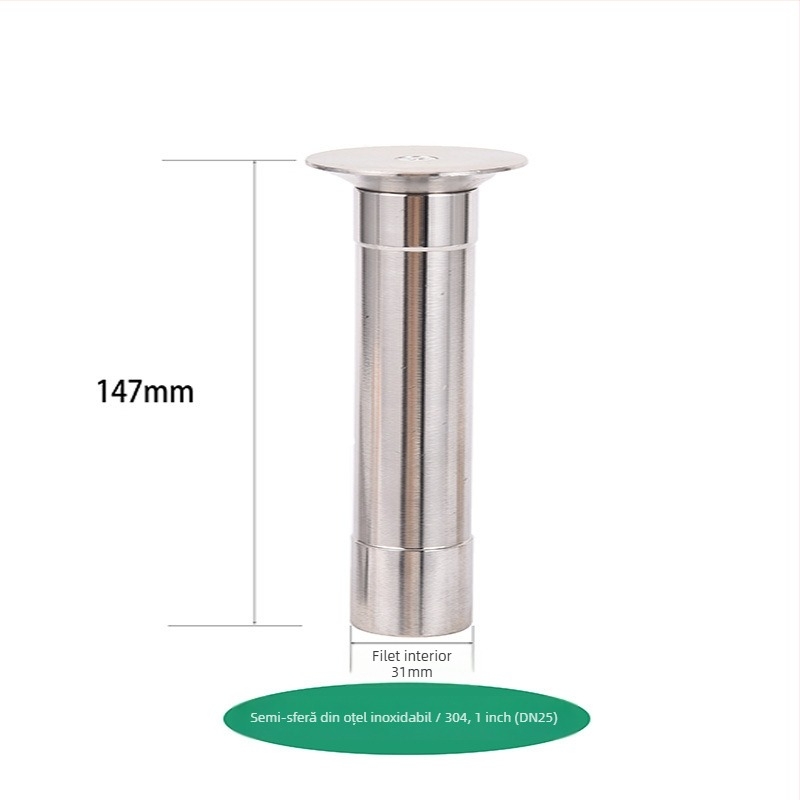 Cap de sprinkler pentru fântână – Hemisferă de ciupercă reglabilă, din cupru și oțel inox, jet pe perete, pentru grădină și peisaj (Cod 0200)