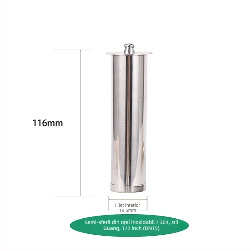 Cap de sprinkler pentru fântână – Hemisferă de ciupercă reglabilă, din cupru și oțel inox, jet pe perete, pentru grădină și peisaj (Cod 0200)