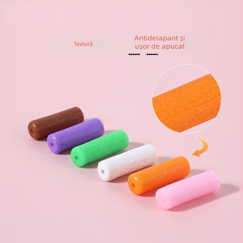 Teether ortodontic din silicon alimentar, mâner gol, pentru adulți, aromă fructată, pachet de 1000 bucăți