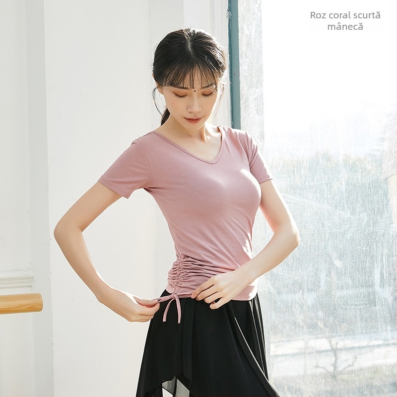 Top feminin pentru dans modern, bluză de antrenament, material modal-viscoză, pentru dansuri latino și etnice