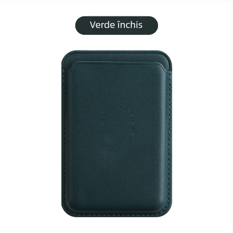 sj-moulding Carcasă magnetică din piele pentru carduri pentru iPhone 14/15 MagSafe – Anti-demagnetizare