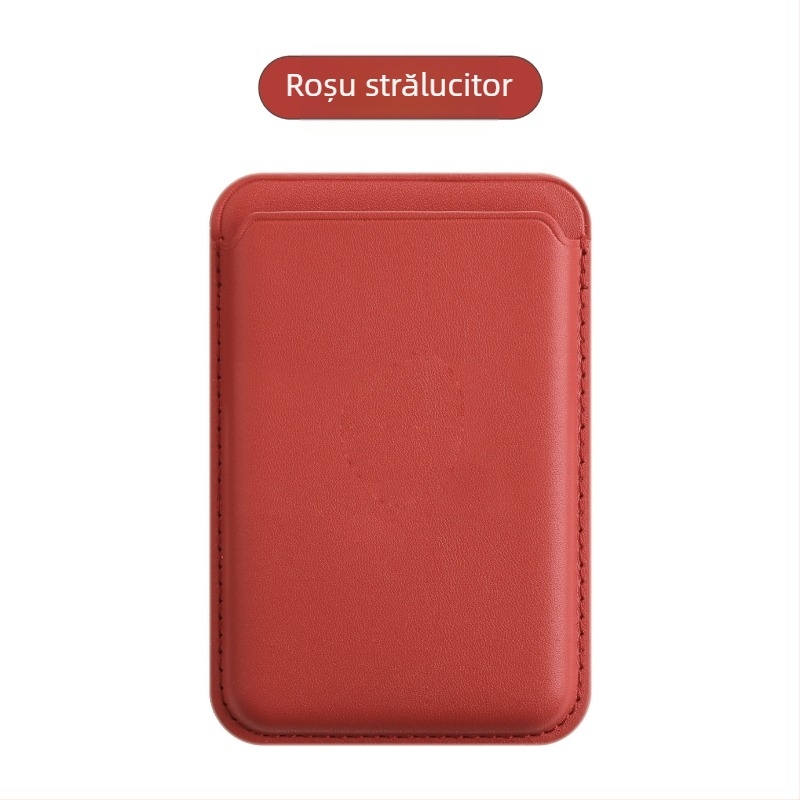 sj-moulding Carcasă magnetică din piele pentru carduri pentru iPhone 14/15 MagSafe – Anti-demagnetizare