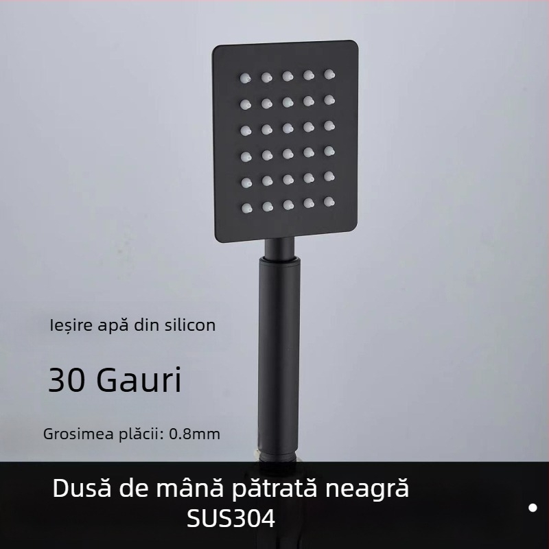 Cap de duș superior, oțel inoxidabil 304, Top Spray, funcție ploaie, filet universal pătrat