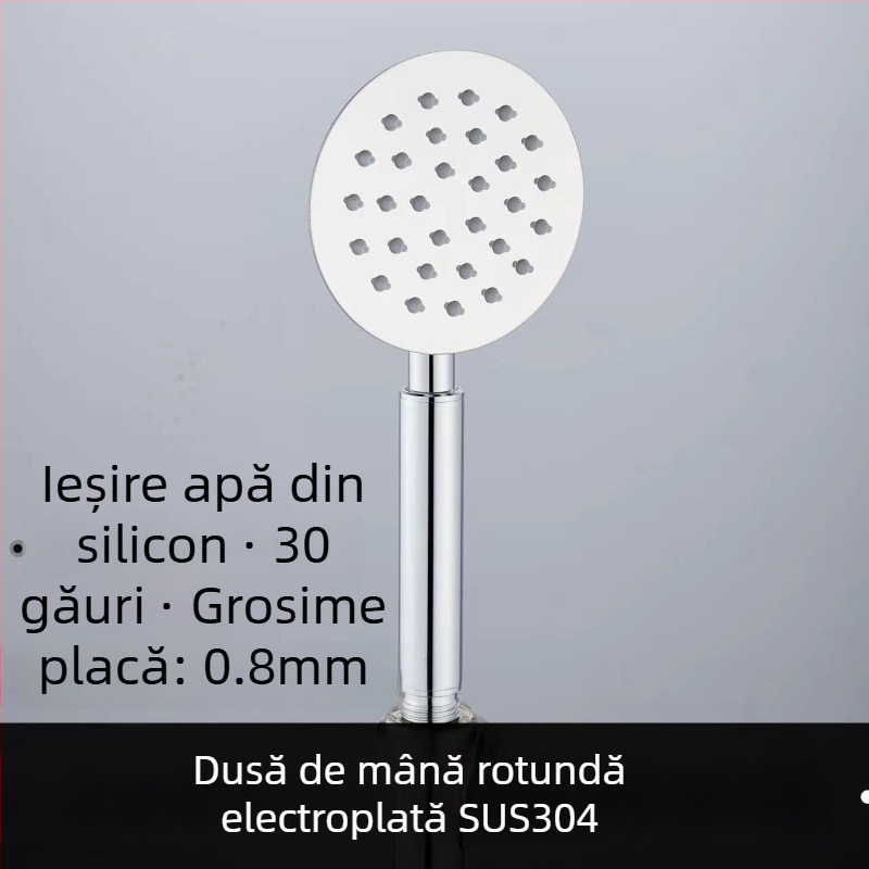 Cap de duș superior, oțel inoxidabil 304, Top Spray, funcție ploaie, filet universal pătrat