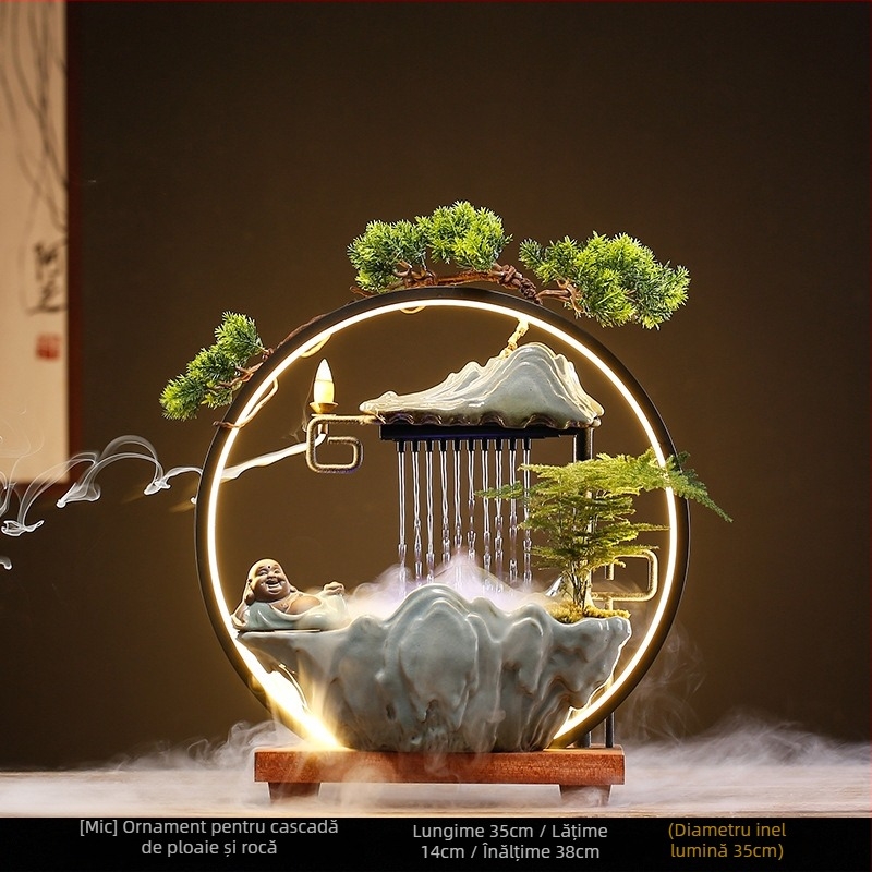 Umidificator ceramic Zen, stil chinezesc nou, finisaj glazurat, personalizabil