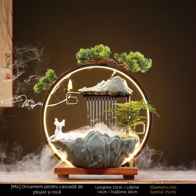 Umidificator ceramic Zen, stil chinezesc nou, finisaj glazurat, personalizabil