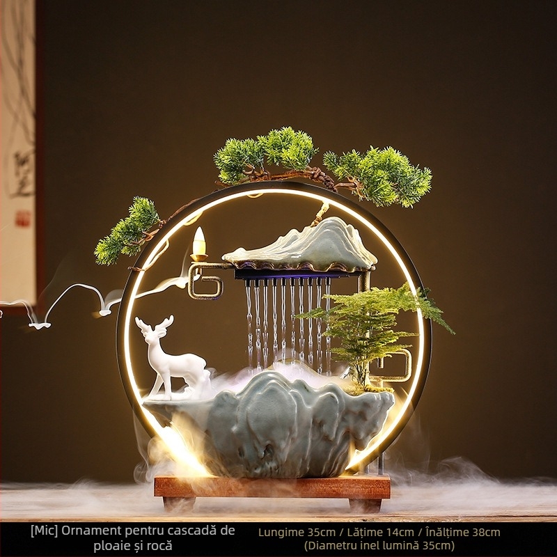 Umidificator ceramic Zen, stil chinezesc nou, finisaj glazurat, personalizabil