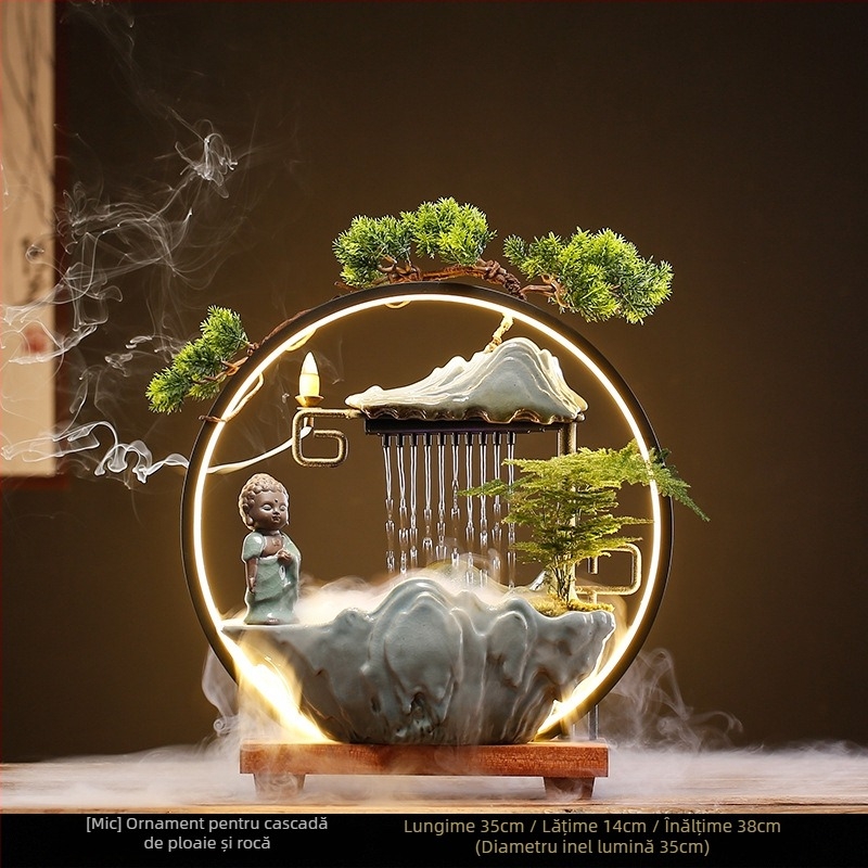 Umidificator ceramic Zen, stil chinezesc nou, finisaj glazurat, personalizabil