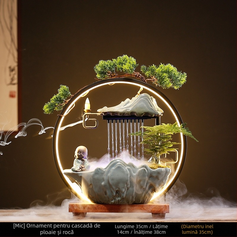 Umidificator ceramic Zen, stil chinezesc nou, finisaj glazurat, personalizabil