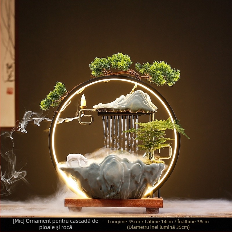 Umidificator ceramic Zen, stil chinezesc nou, finisaj glazurat, personalizabil