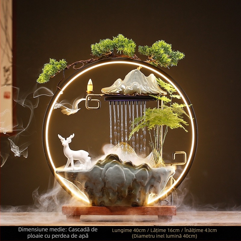 Umidificator ceramic Zen, stil chinezesc nou, finisaj glazurat, personalizabil