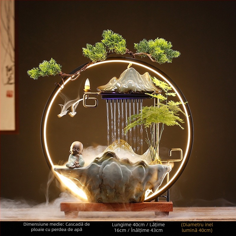 Umidificator ceramic Zen, stil chinezesc nou, finisaj glazurat, personalizabil