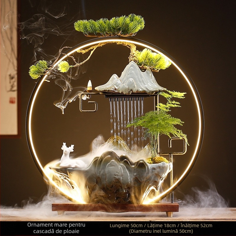 Umidificator ceramic Zen, stil chinezesc nou, finisaj glazurat, personalizabil