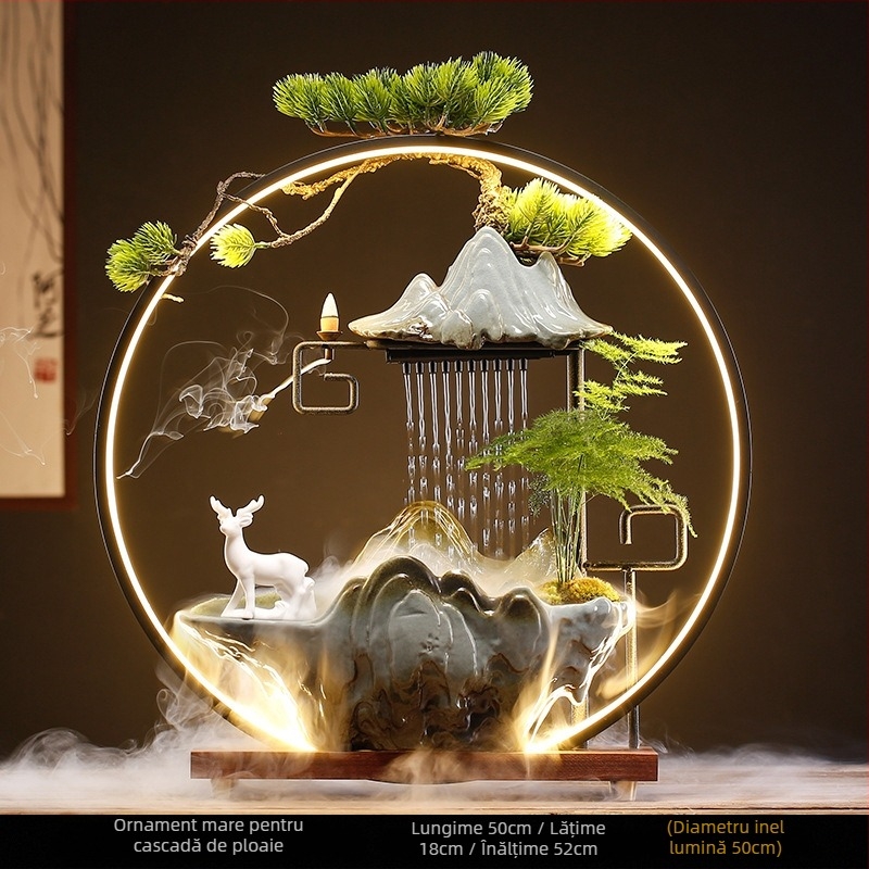 Umidificator ceramic Zen, stil chinezesc nou, finisaj glazurat, personalizabil