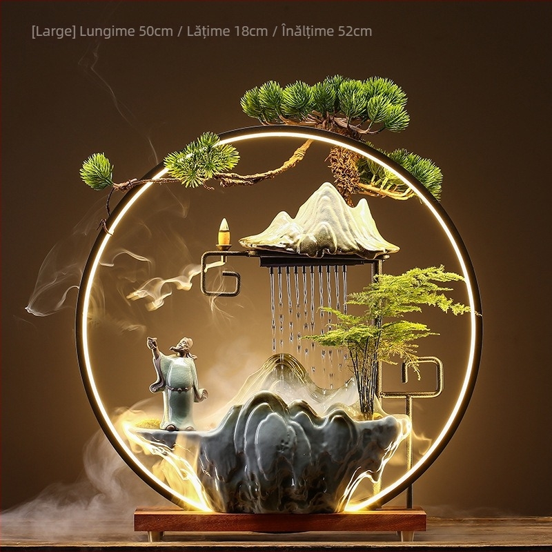 Umidificator ceramic Zen, stil chinezesc nou, finisaj glazurat, personalizabil