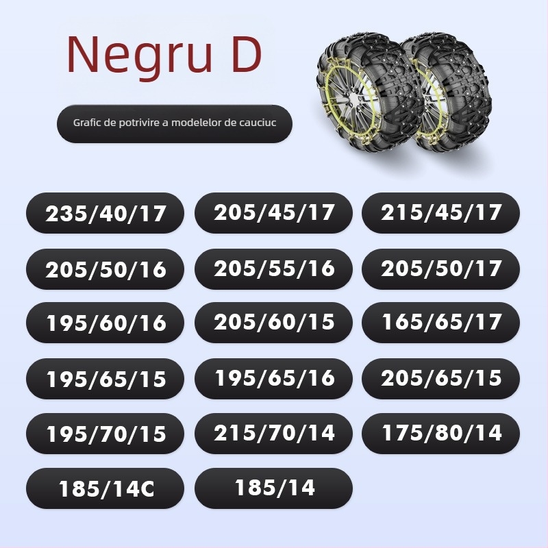 Lanț antiaderant pentru anvelope din cauciuc Xiude, 6 kg, Model Special pentru Anvelope, Compatibil cu Toate Specificațiile Anvelopei