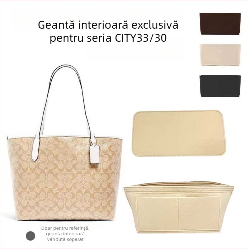 Organizator interior pentru genți Tote – corp din felt, căptușeală din poliester, culoare solidă, ultra-ușor, anti-furt, depozitare extensibilă pentru uz casnic