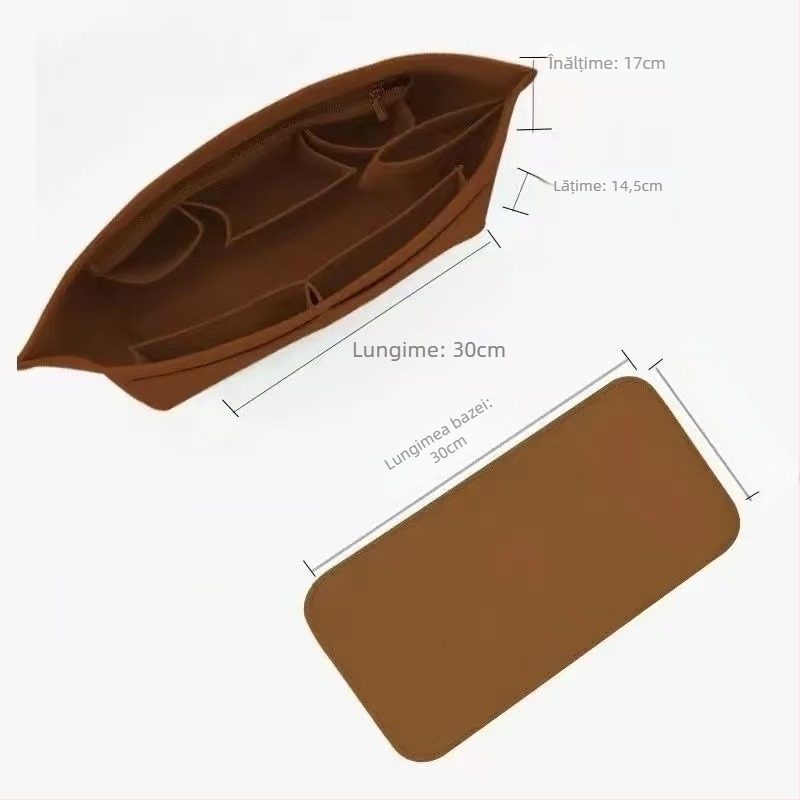 Organizator interior pentru genți Tote – corp din felt, căptușeală din poliester, culoare solidă, ultra-ușor, anti-furt, depozitare extensibilă pentru uz casnic