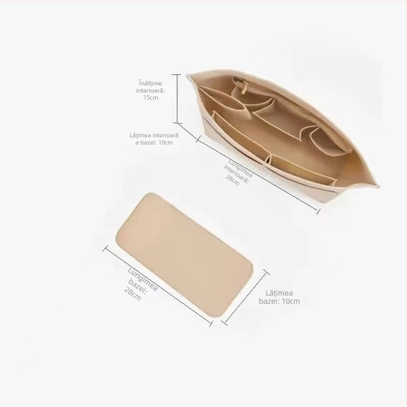 Organizator interior pentru genți Tote – corp din felt, căptușeală din poliester, culoare solidă, ultra-ușor, anti-furt, depozitare extensibilă pentru uz casnic