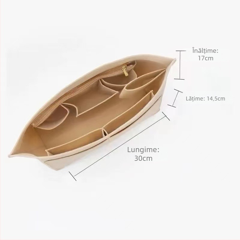 Organizator interior pentru genți Tote – corp din felt, căptușeală din poliester, culoare solidă, ultra-ușor, anti-furt, depozitare extensibilă pentru uz casnic