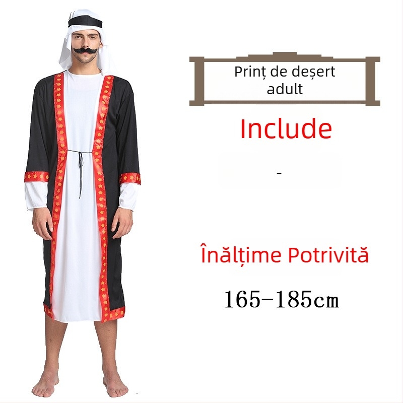 Costum Halloween Ball – Robă arabă, stil Saudit-Dubaj, pentru femei – Poliester; principal material acetat 100% – Primăvara 2023
