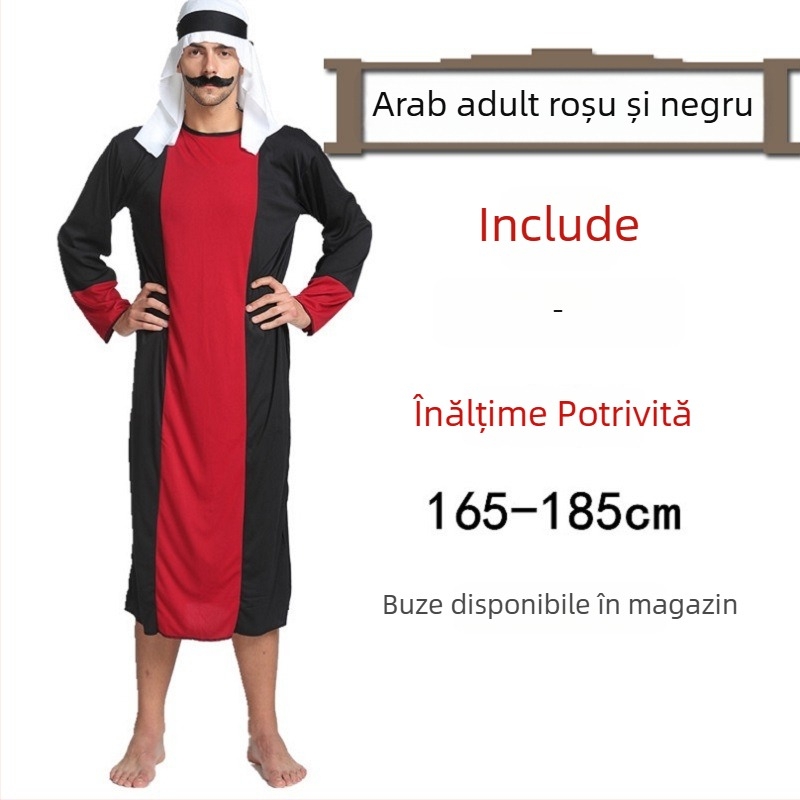Costum Halloween Ball – Robă arabă, stil Saudit-Dubaj, pentru femei – Poliester; principal material acetat 100% – Primăvara 2023