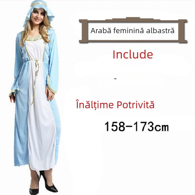 Costum Halloween Ball – Robă arabă, stil Saudit-Dubaj, pentru femei – Poliester; principal material acetat 100% – Primăvara 2023