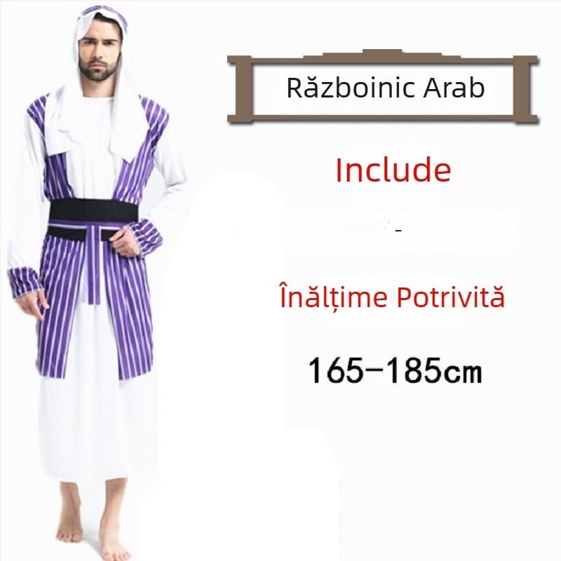 Costum Halloween Ball – Robă arabă, stil Saudit-Dubaj, pentru femei – Poliester; principal material acetat 100% – Primăvara 2023