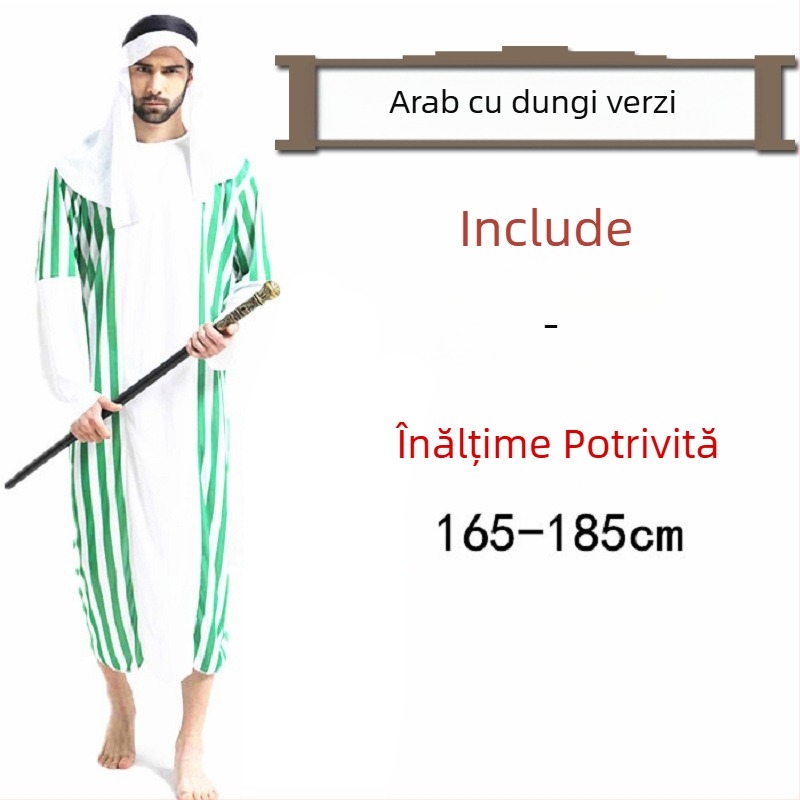Costum Halloween Ball – Robă arabă, stil Saudit-Dubaj, pentru femei – Poliester; principal material acetat 100% – Primăvara 2023