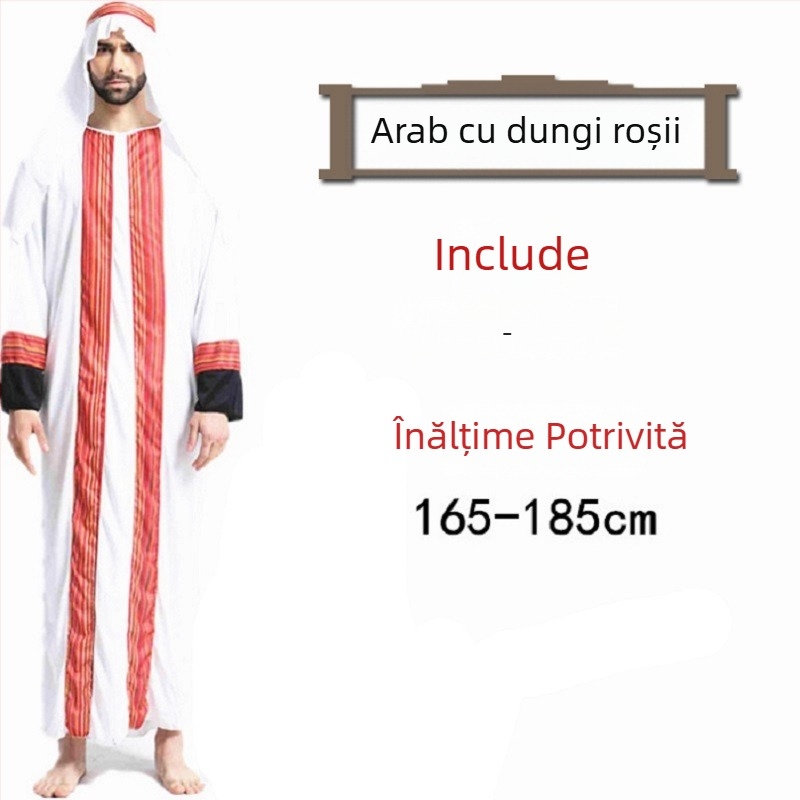Costum Halloween Ball – Robă arabă, stil Saudit-Dubaj, pentru femei – Poliester; principal material acetat 100% – Primăvara 2023