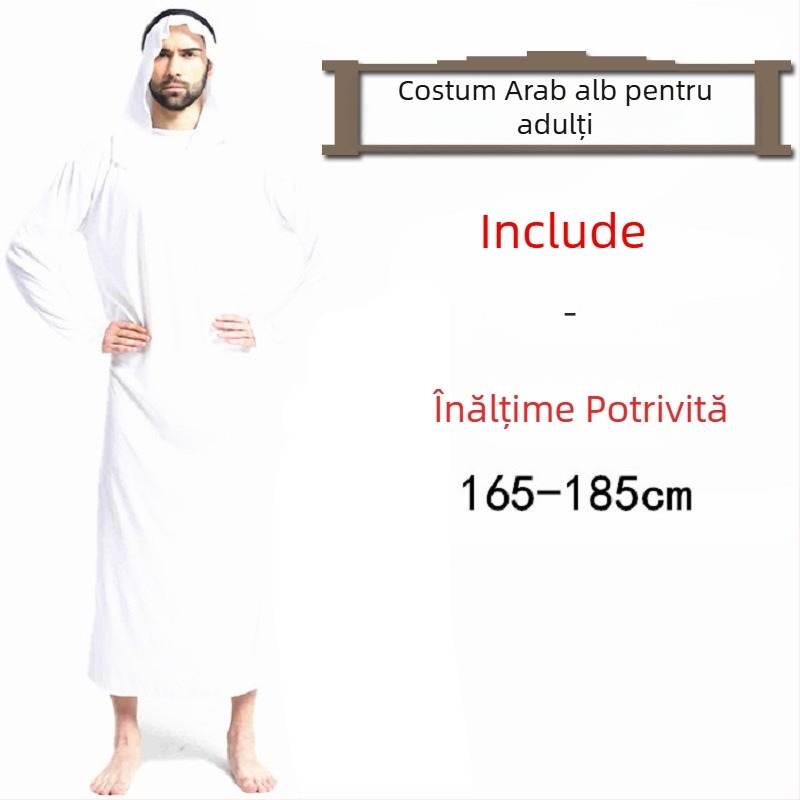 Costum Halloween Ball – Robă arabă, stil Saudit-Dubaj, pentru femei – Poliester; principal material acetat 100% – Primăvara 2023